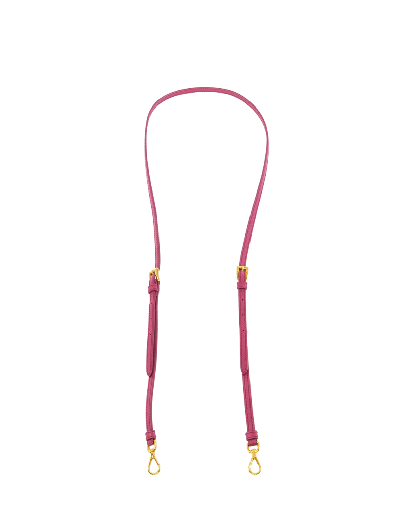 PRADA SAFFIANO BAG STRAP MINI RED SAFFIANO LEATHER GHW 0541