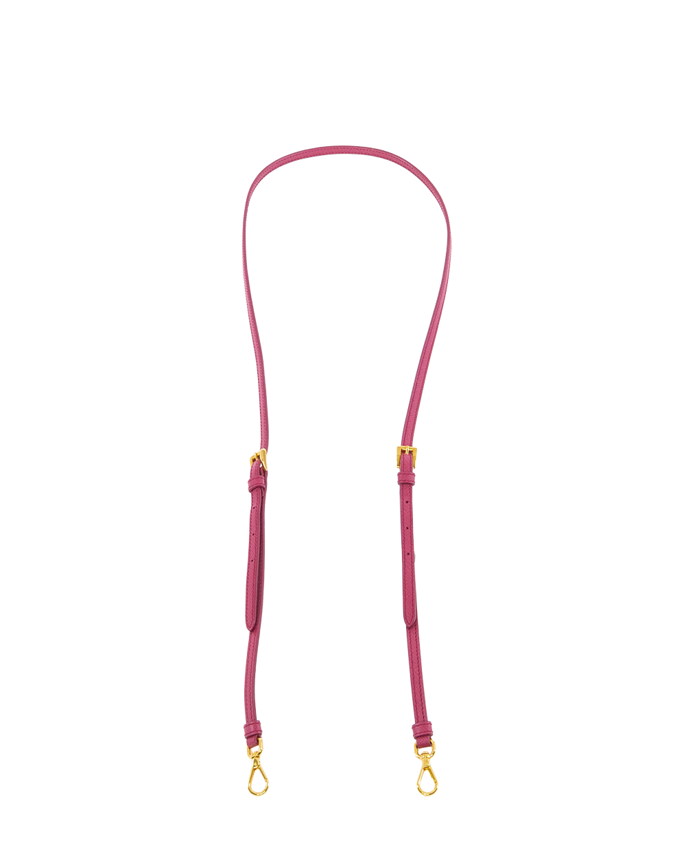 PRADA SAFFIANO BAG STRAP MINI RED SAFFIANO LEATHER GHW 0541