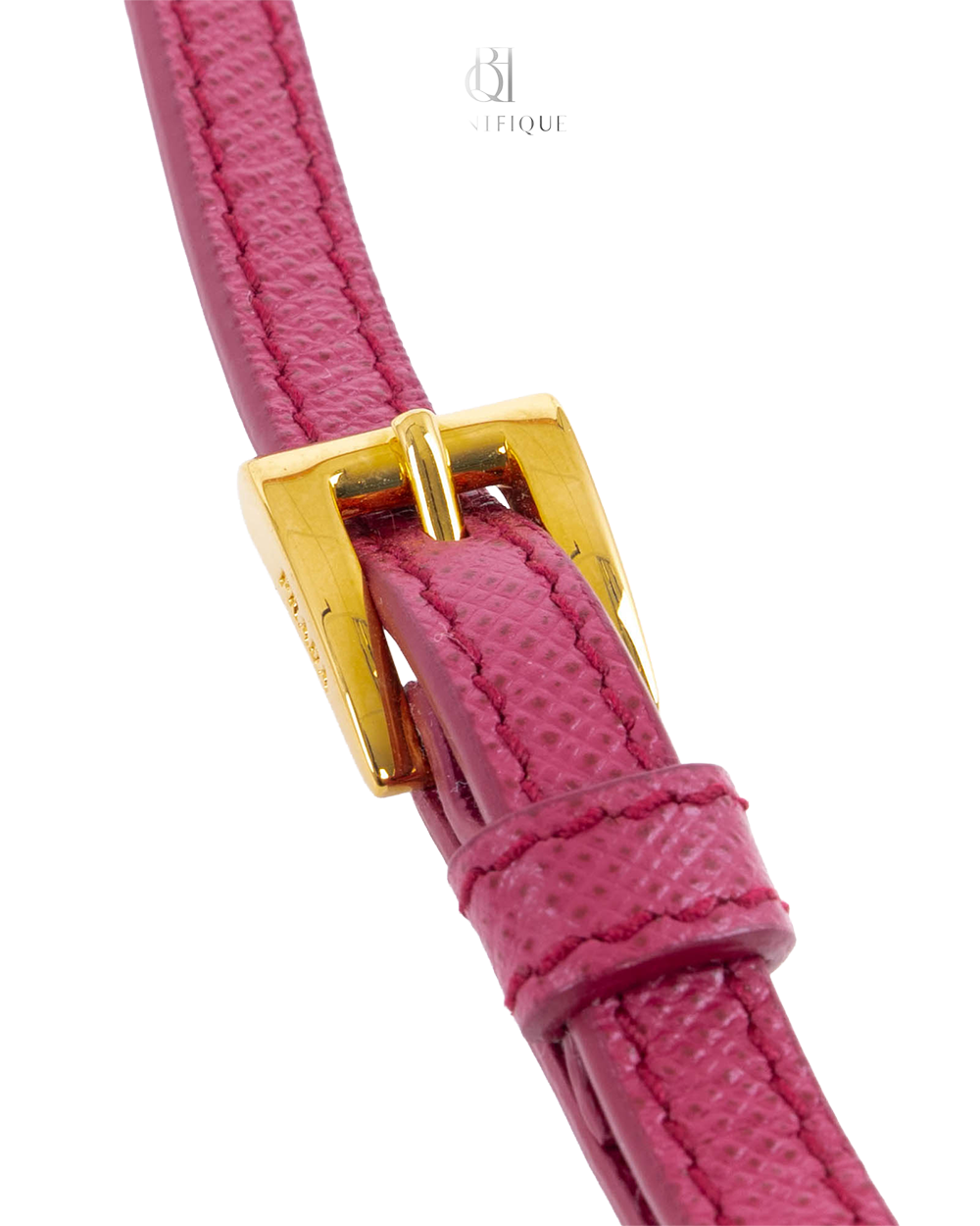 PRADA SAFFIANO BAG STRAP MINI RED SAFFIANO LEATHER GHW 0543