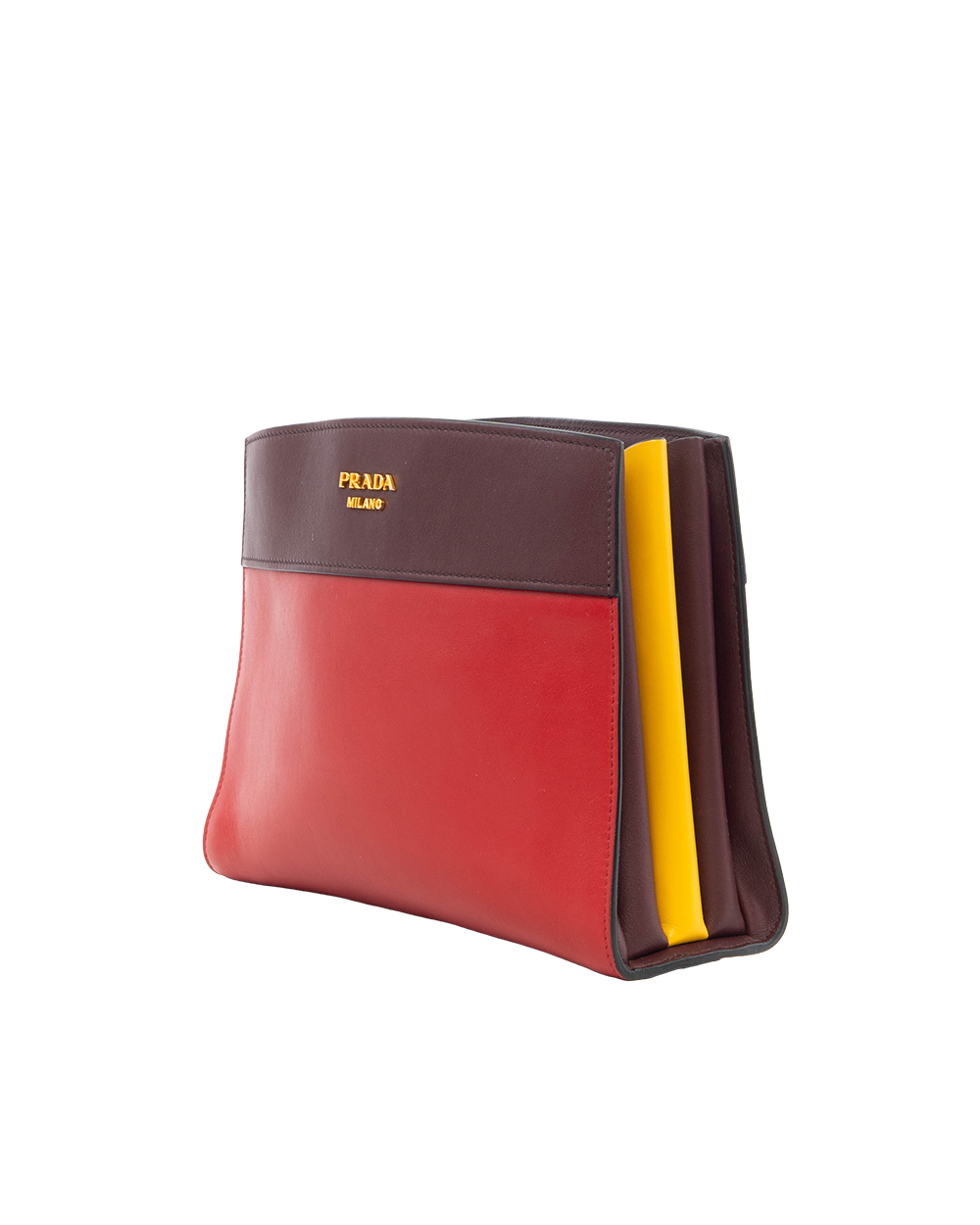 PRADA SAFFIANO CITY SMALL RED BURGANDY CALF GHW 0359