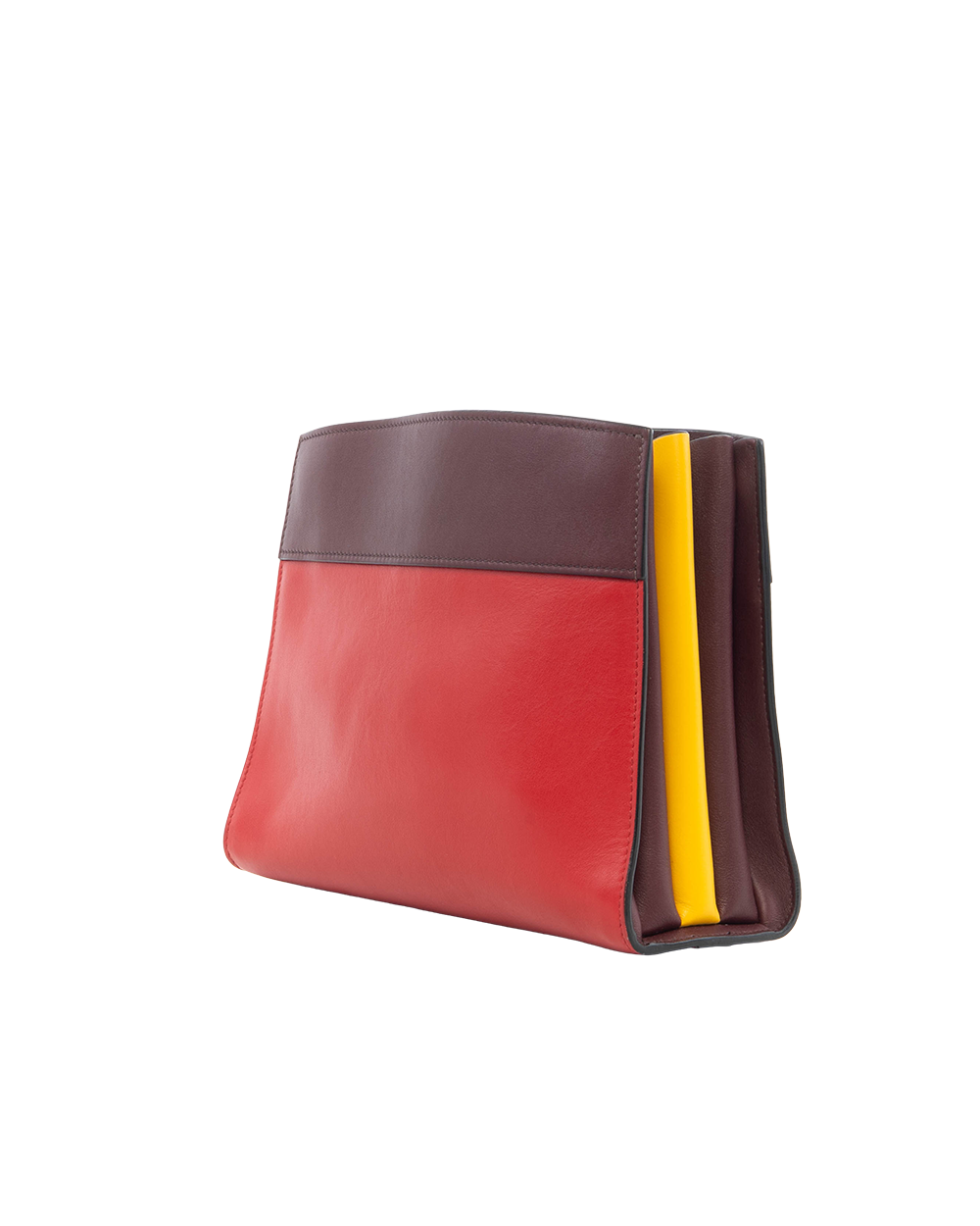 PRADA SAFFIANO CITY SMALL RED BURGANDY CALF GHW 0360