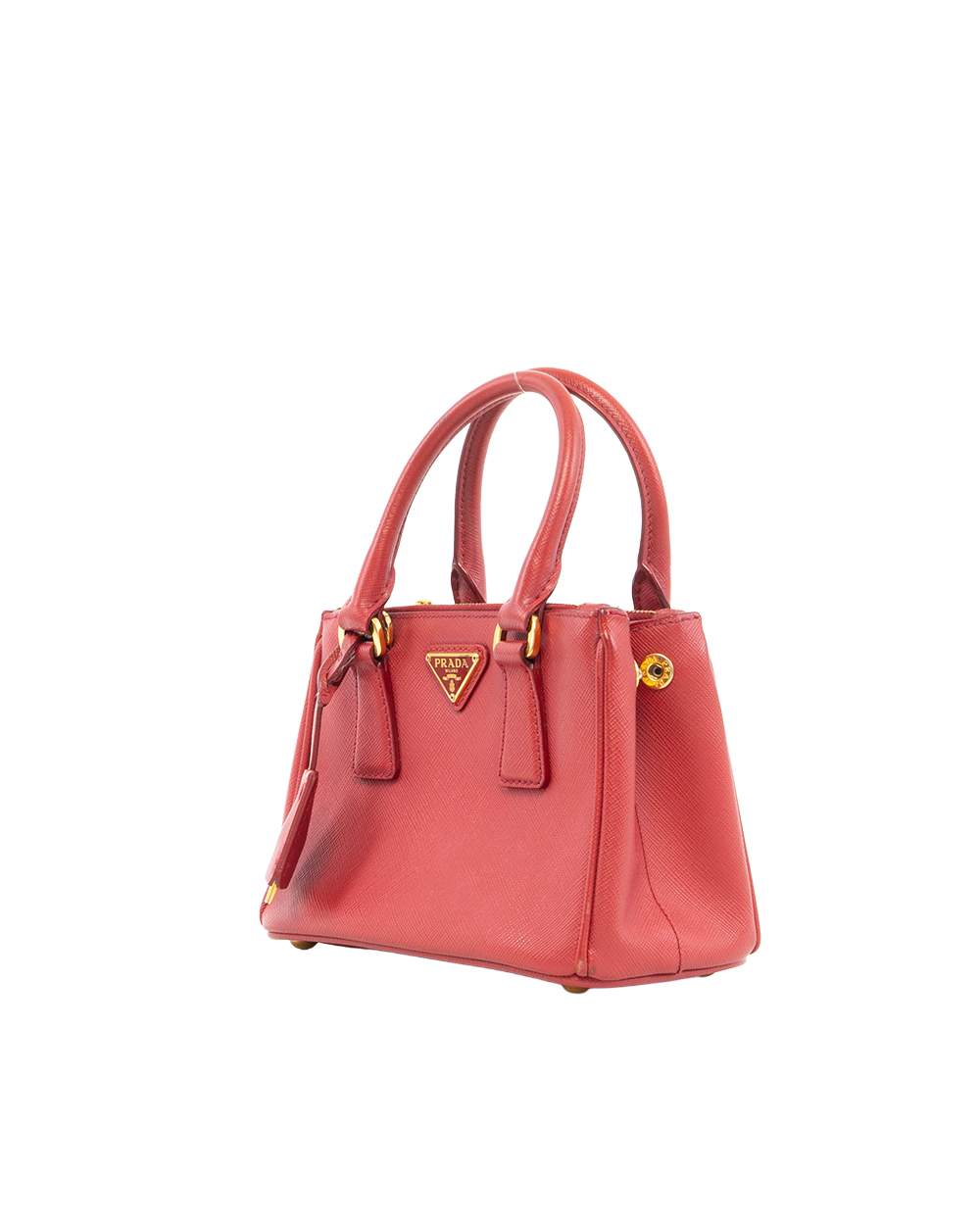 PRADA SAFFIANO MINI RED SAFFIANO 2 ZIP GHW 5400