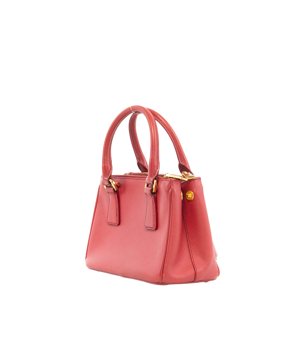 PRADA SAFFIANO MINI RED SAFFIANO 2 ZIP GHW 5401