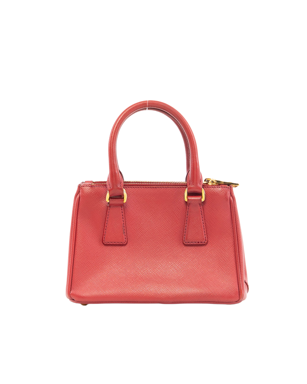 PRADA SAFFIANO MINI RED SAFFIANO 2 ZIP GHW 5402