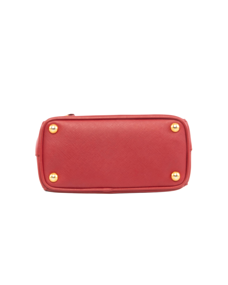 PRADA SAFFIANO MINI RED SAFFIANO 2 ZIP GHW 5407
