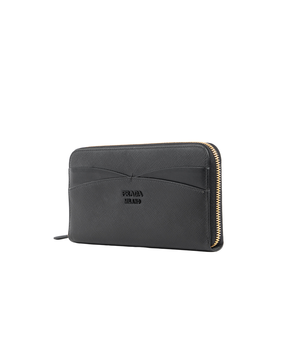 PRADA SAFFIANO WALLET LONG BLACK SAFFIANO GHW 5342