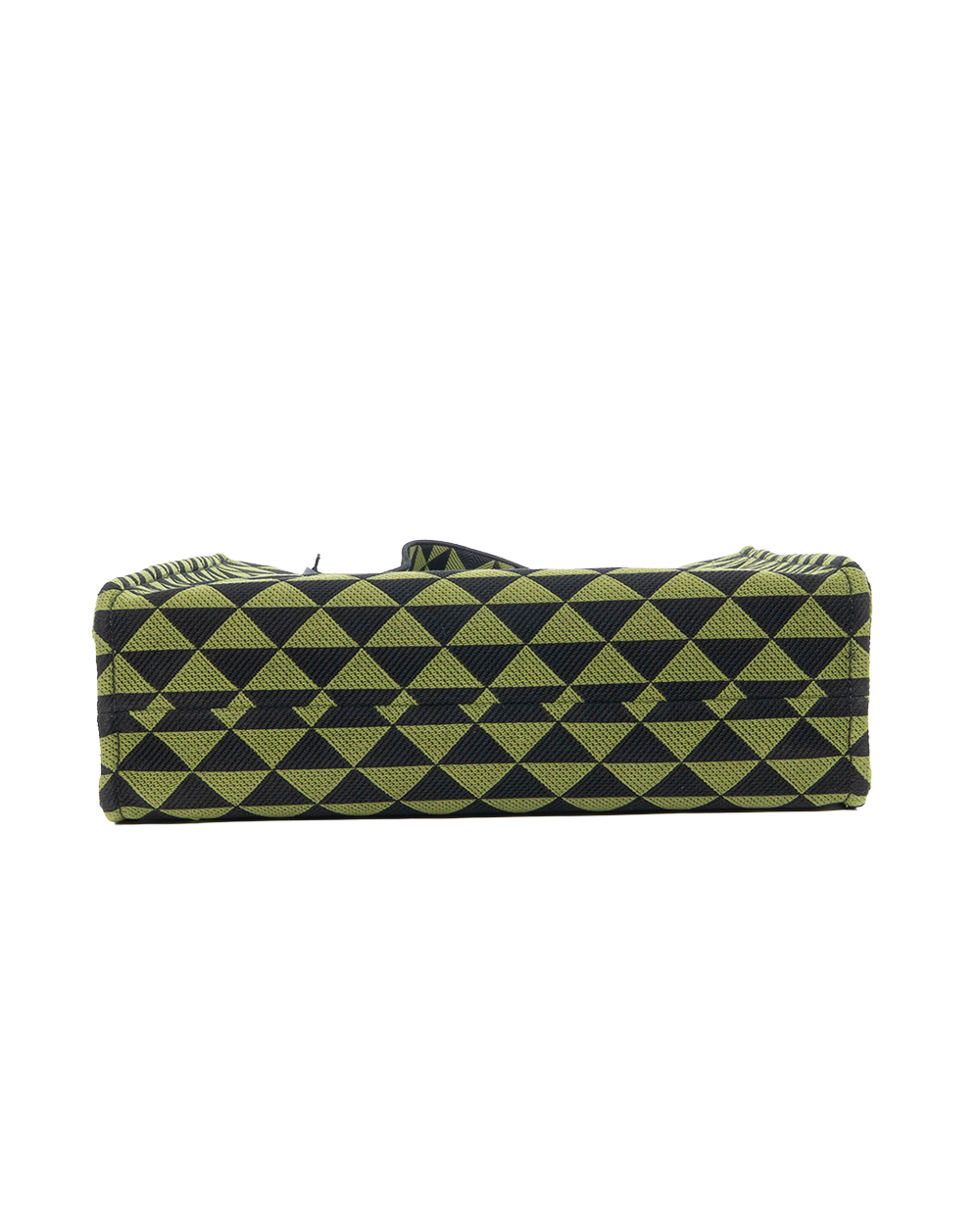PRADA SYMBOLE TOTE LARGE GREEN BLACK CANVAS GHW 0082