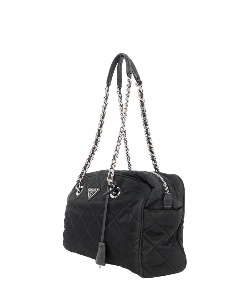 PRADA TESSUTO IMPUNTU BLACK NYLON SHW 0185