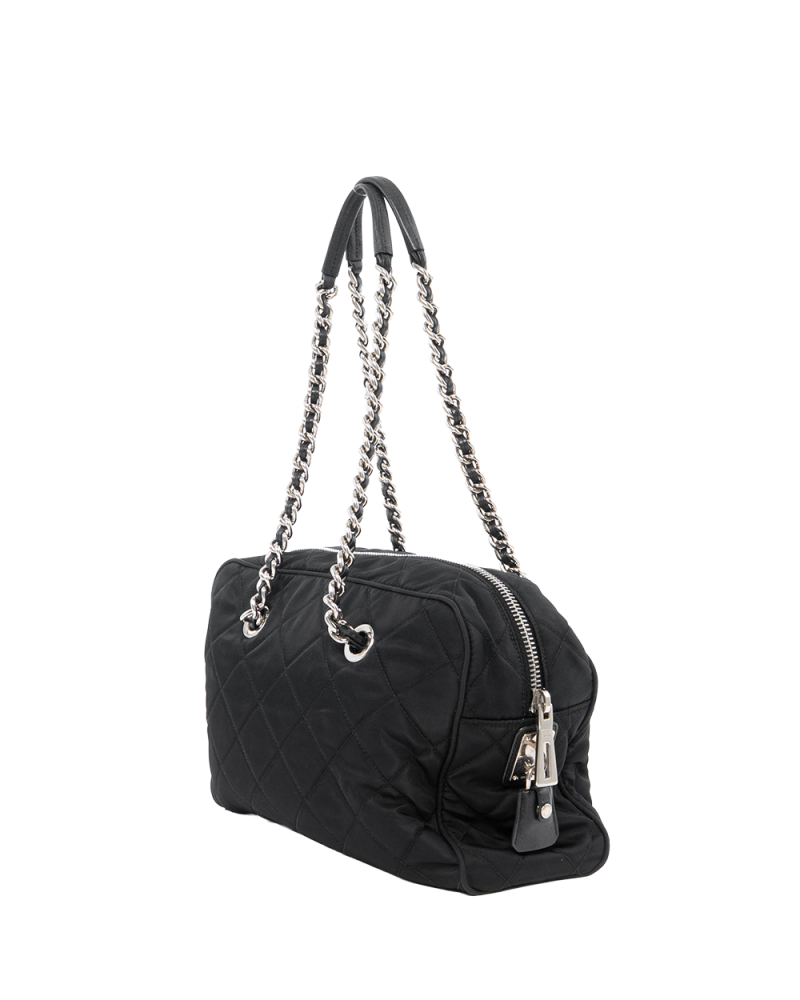 PRADA TESSUTO IMPUNTU BLACK NYLON SHW 0186