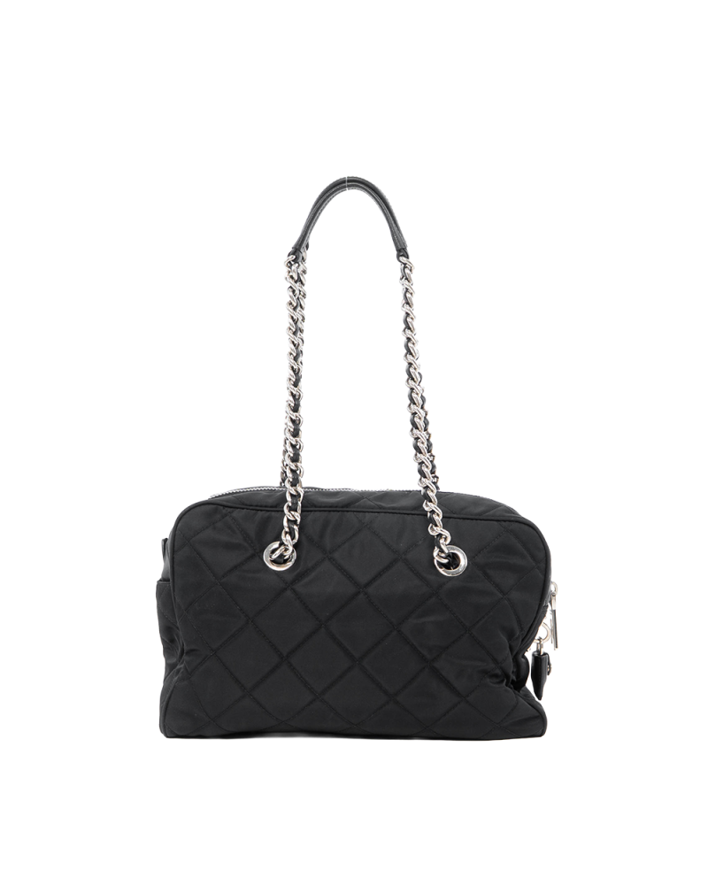 PRADA TESSUTO IMPUNTU BLACK NYLON SHW 0187