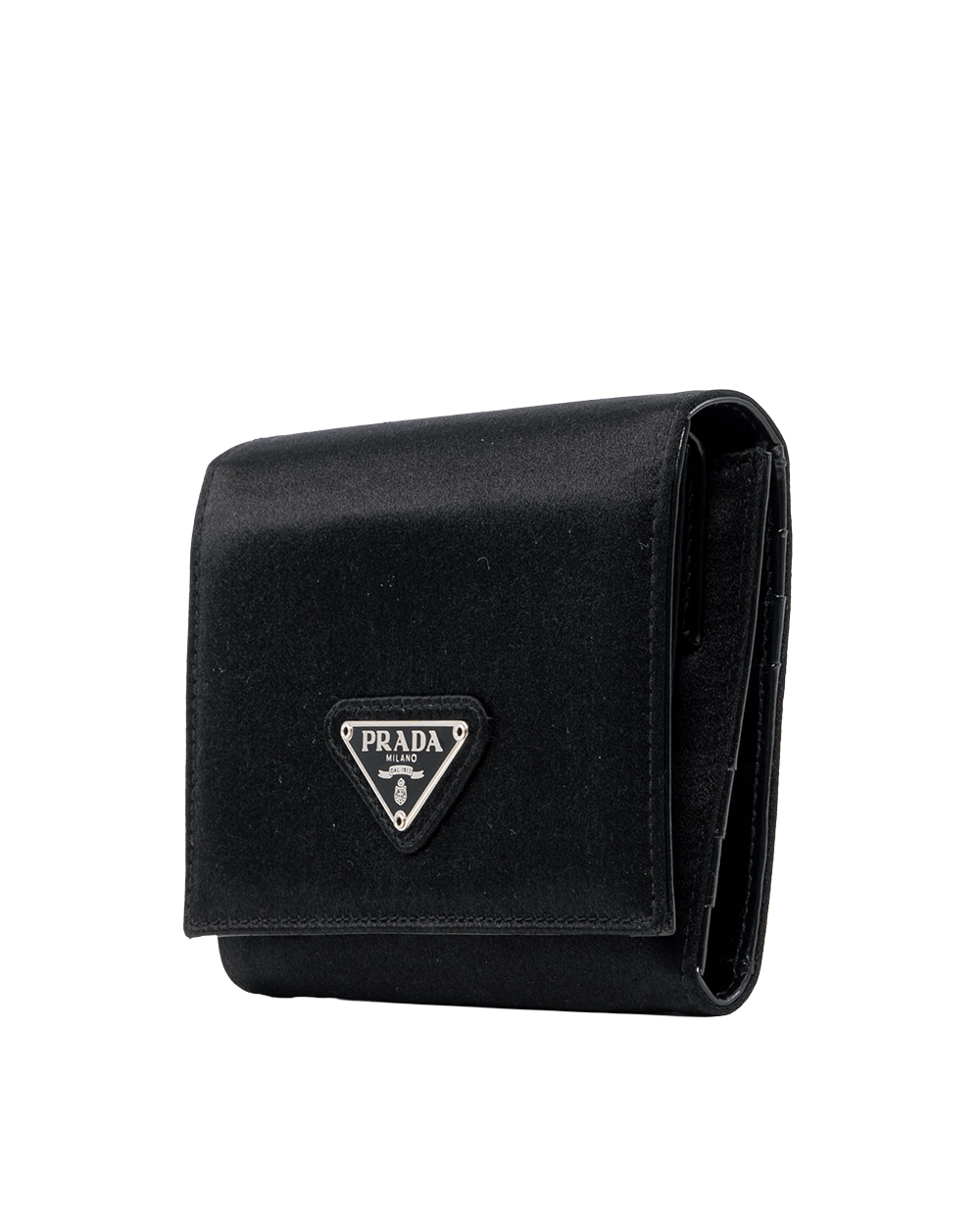 PRADA TRI FOLD WALLET SHORT BLACK NYLON SHW 03609