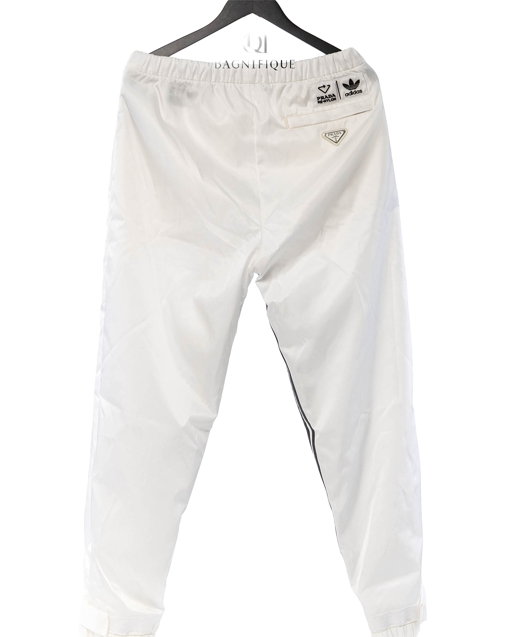 PRADA X ADIDAS PANTALONE M WHITE NYLON MICROCHIP 4713