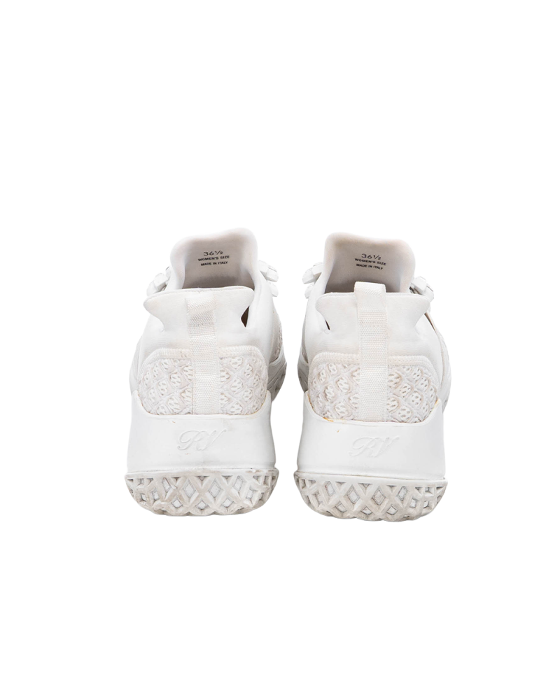 ROGER VIVIER SNEAKER CRYSTAL 36.5 WHITE NYLON 07360