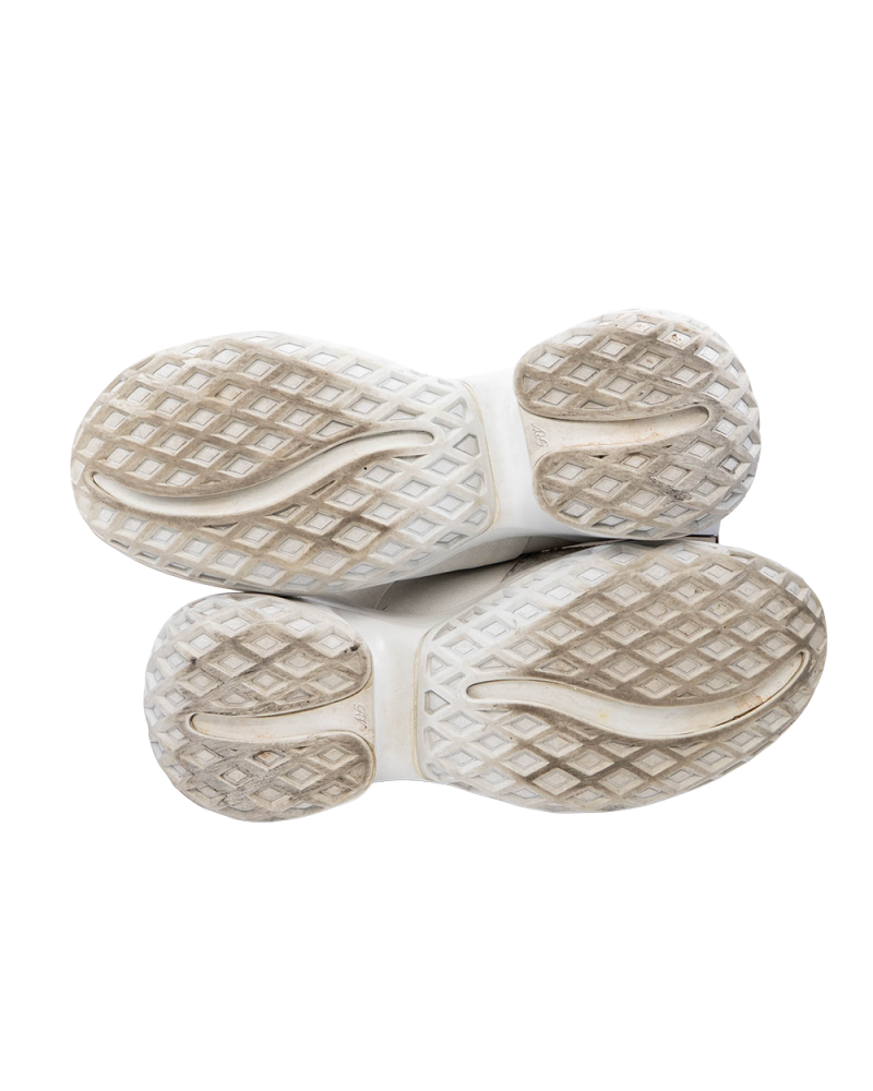 ROGER VIVIER SNEAKER CRYSTAL 36.5 WHITE NYLON 07361