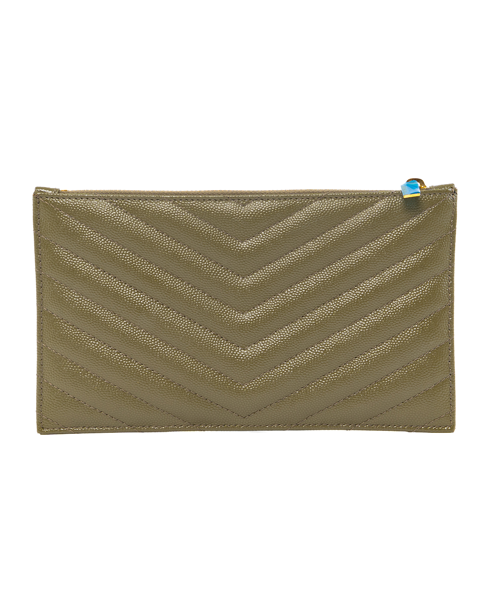 YSL BILL POUCH GREEN CHEVRON GHW TGN636312 0321 0241