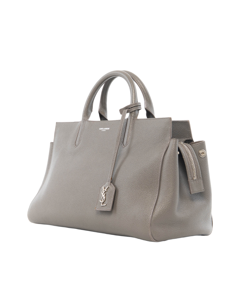 YSL CABAS RIVE GAUCHE GRAY CALF SHW 5330