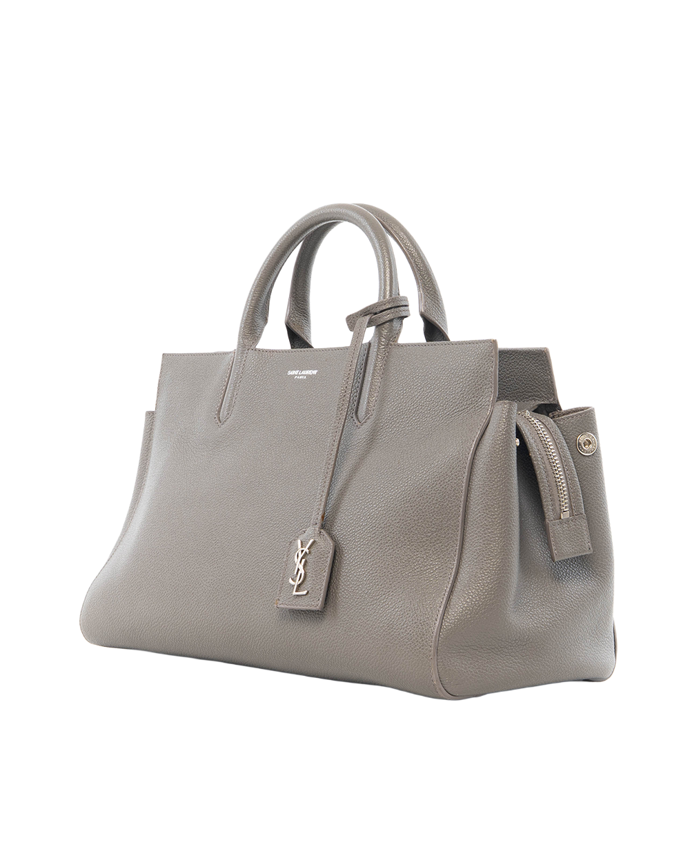 YSL CABAS RIVE GAUCHE GRAY CALF SHW 5330