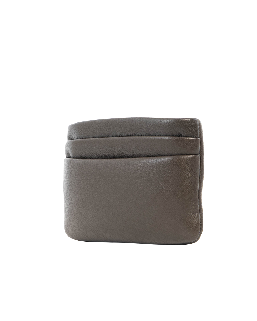 YSL CALYPSO ZIPPY CARD HOLDER SHORT GREEN KAKHI LAMB GHW BRS 778773 0324 0219