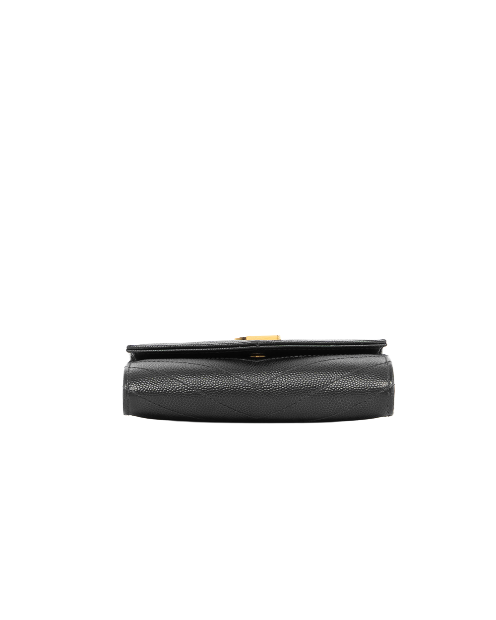 YSL CARD HOLDER SHORT BLACK CHEVRON GHW APT414404 0522 5428