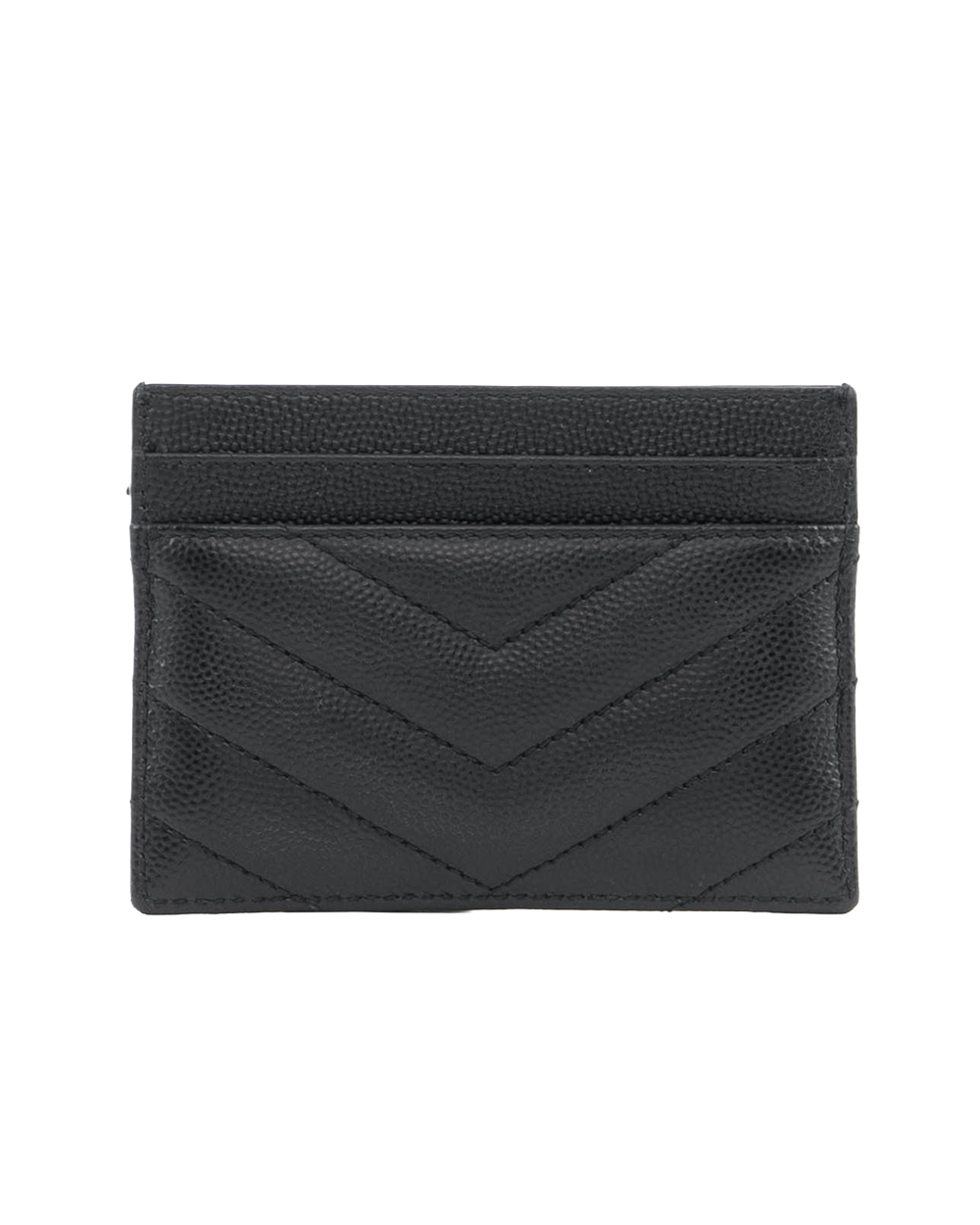 YSL CARD SLOT SHORT BLACK CALF SHW GLZ423291 0724 6156