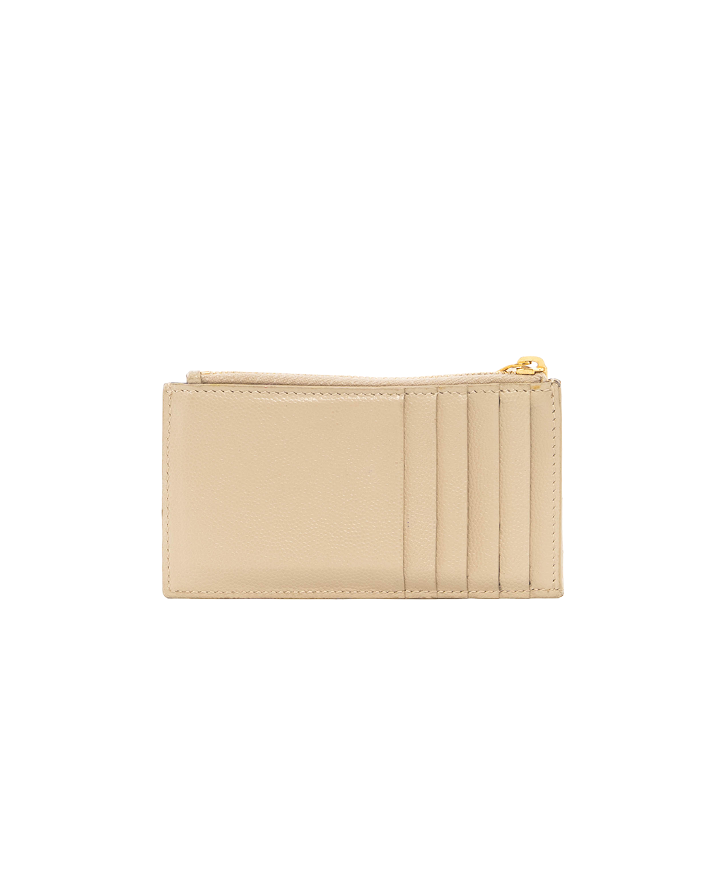 YSL CARD WITH ZIPPY SHORT BEIGE CHEVRON GHW BND607915 0520 0188