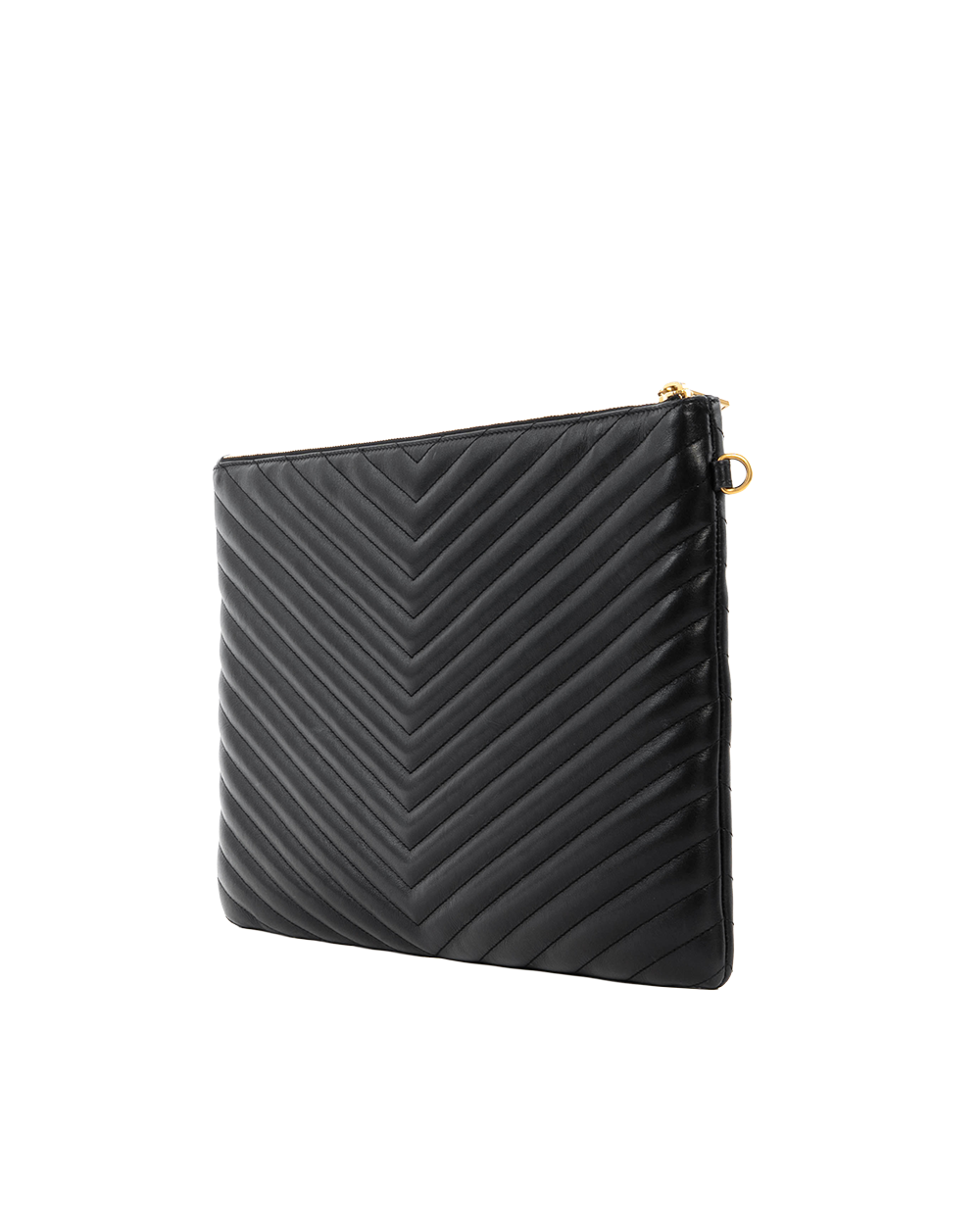 YSL CASSANDRE MATELASSE POUCH BLACK CALF GHW PKB440222 0919 7094