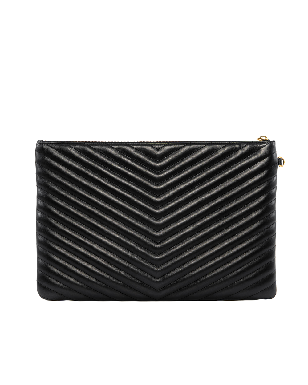 YSL CASSANDRE MATELASSE POUCH BLACK CALF GHW PKB440222 0919 7095