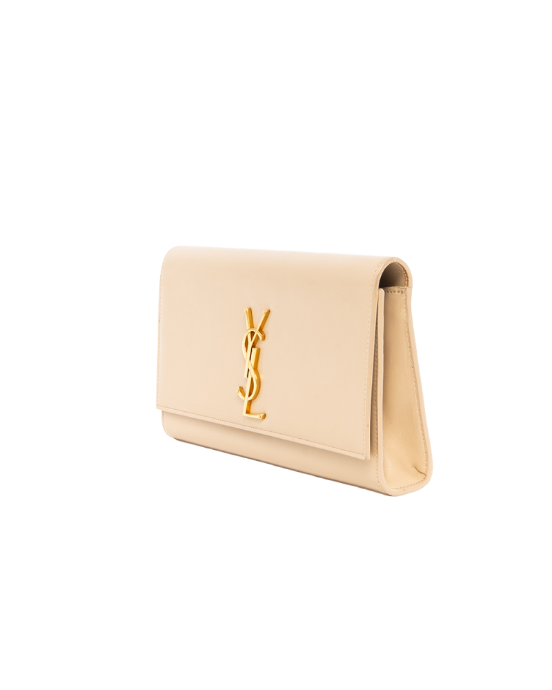 YSL CLUTCH BEIGE CALF GHW DPL326079 0114 4269