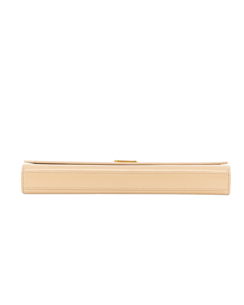YSL CLUTCH BEIGE CALF GHW DPL326079 0114 4275