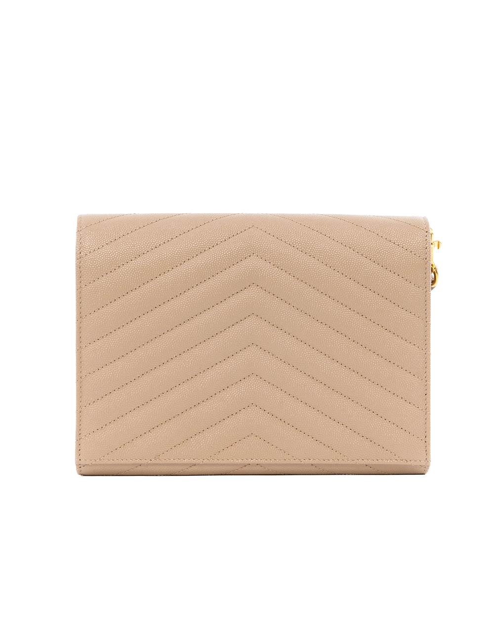 YSL CLUTCH BEIGE CHEVRON GHW ALM 617662 0120 7062