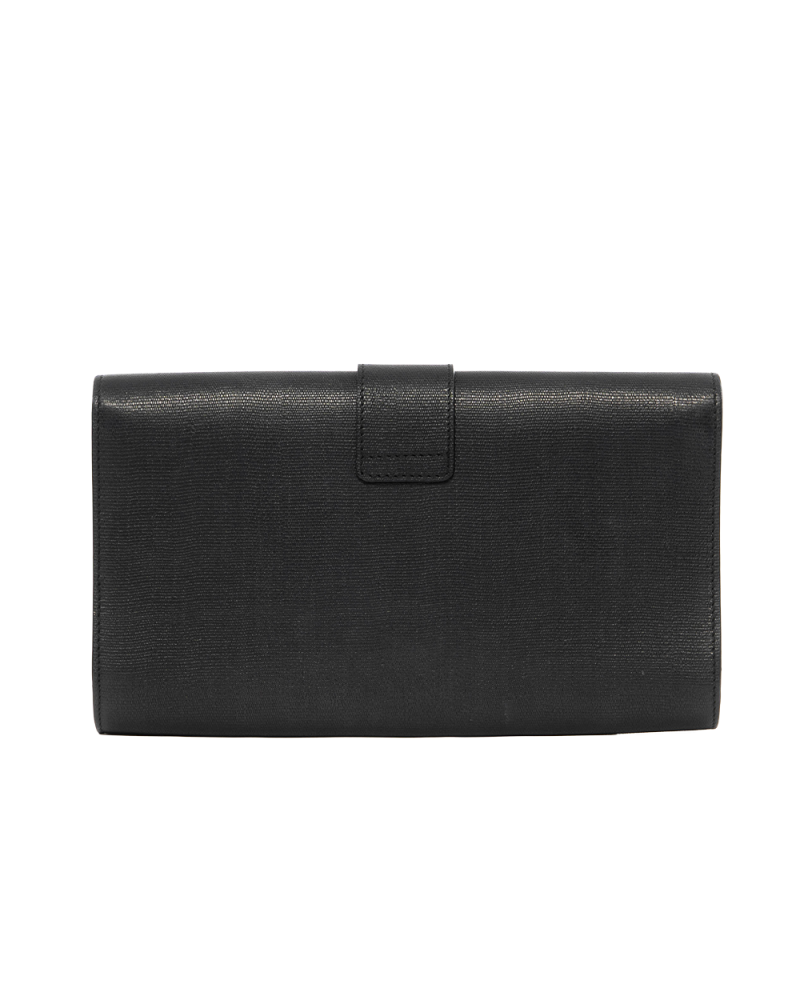 YSL CLUTCH VINTAGE BLACK CALF GHW 265701 203419 6127