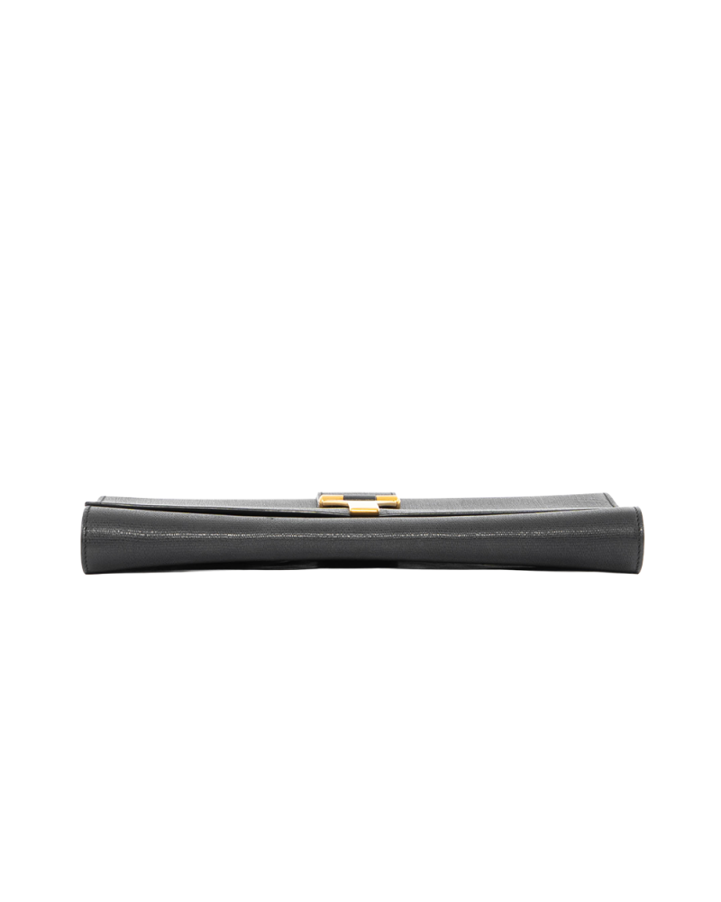 YSL CLUTCH VINTAGE BLACK CALF GHW 265701 203419 6128