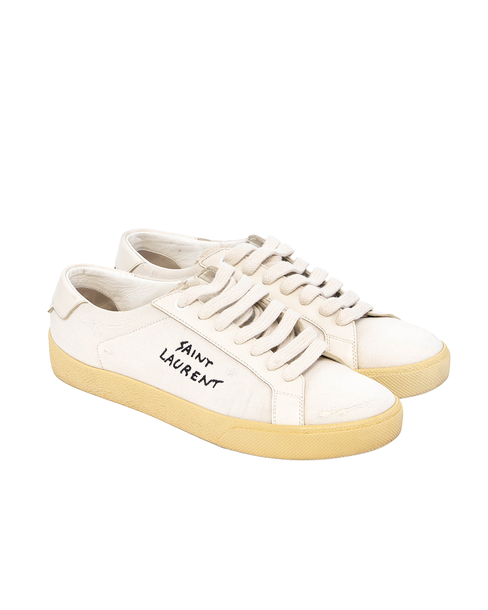 YSL COURT CLASSIC SNEAKER 38.5 WHITE BM610648 0565