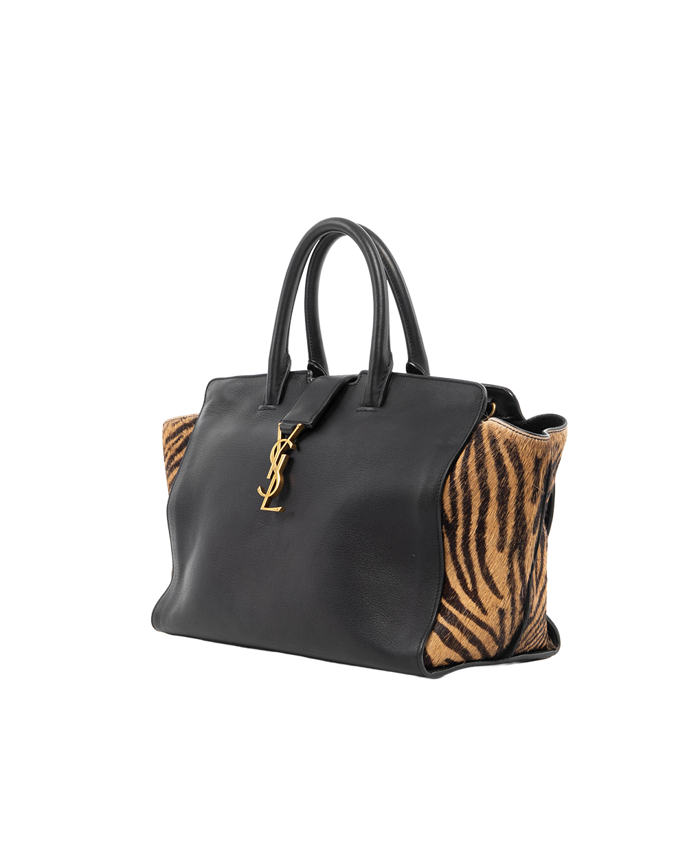 YSL DOWNTOWN CABUS MM BLACK ZEBRA CALF GHW TCT436832 0516 0343