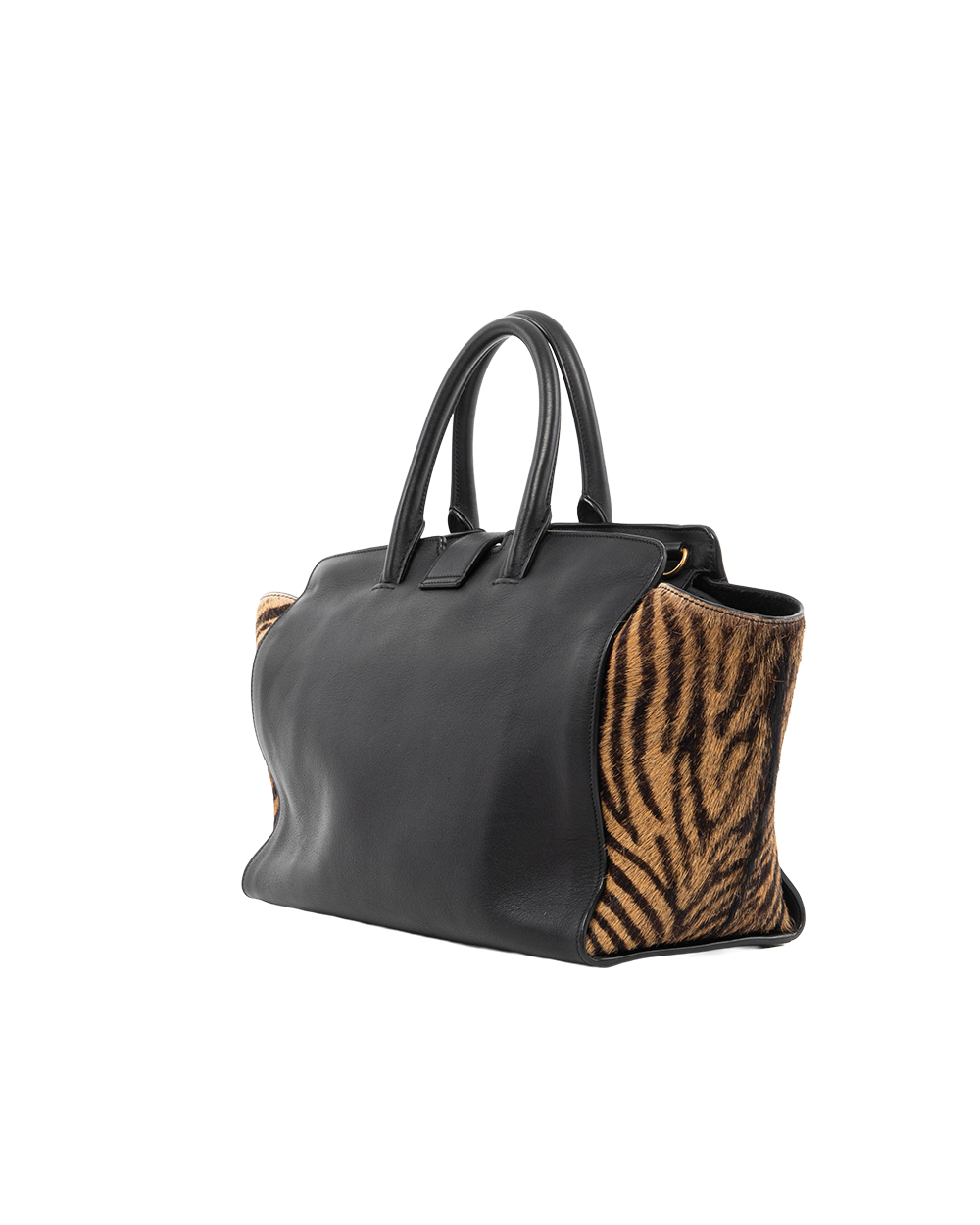 YSL DOWNTOWN CABUS MM BLACK ZEBRA CALF GHW TCT436832 0516 0344