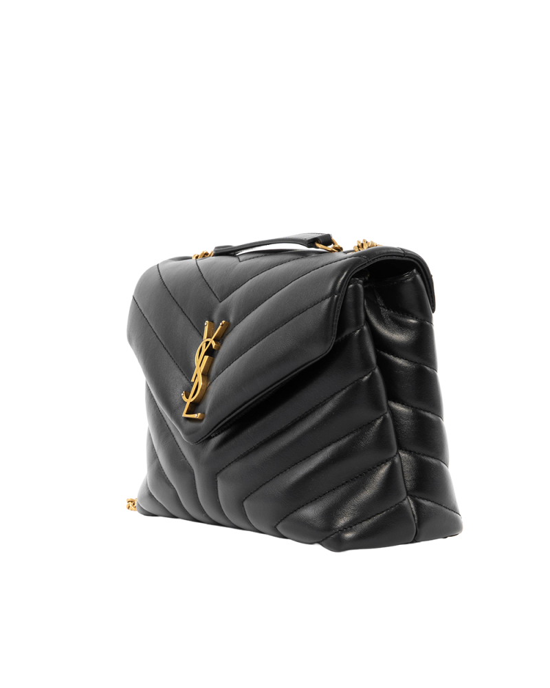 YSL LOU LOU MEDIUM BLACK CALF GHW VTM494699 0522 6139