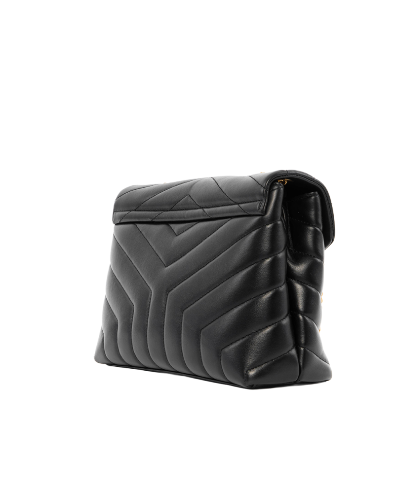 YSL LOU LOU MEDIUM BLACK CALF GHW VTM494699 0522 6140