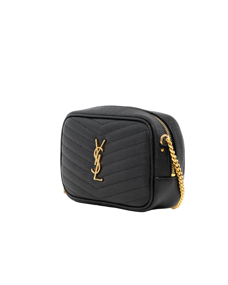 YSL LOU LOU MINI BLACK CALF GHW ALM 612579 0322 7894