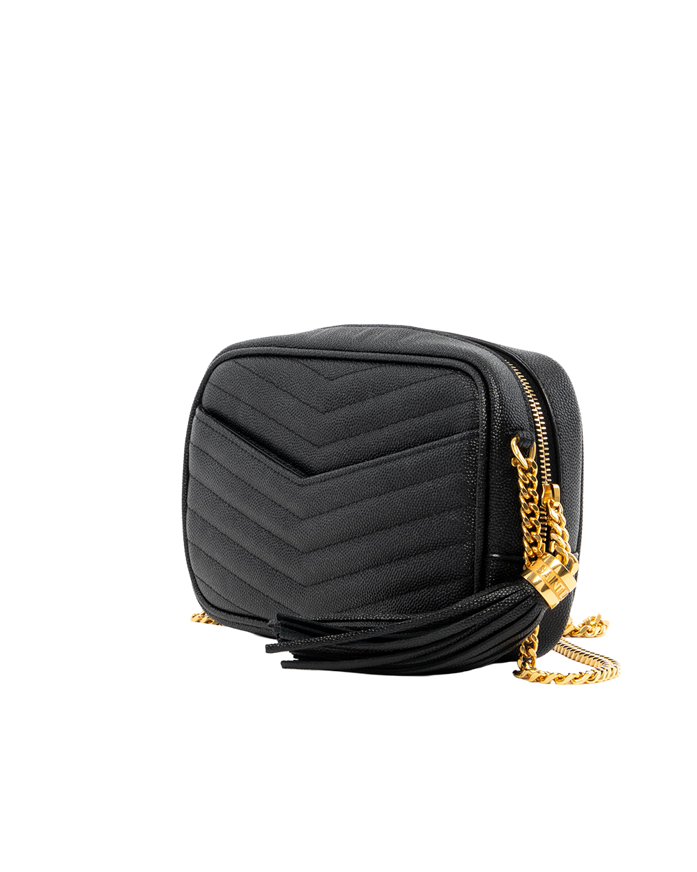 YSL LOU LOU MINI BLACK CALF GHW ALM 612579 0322 7895