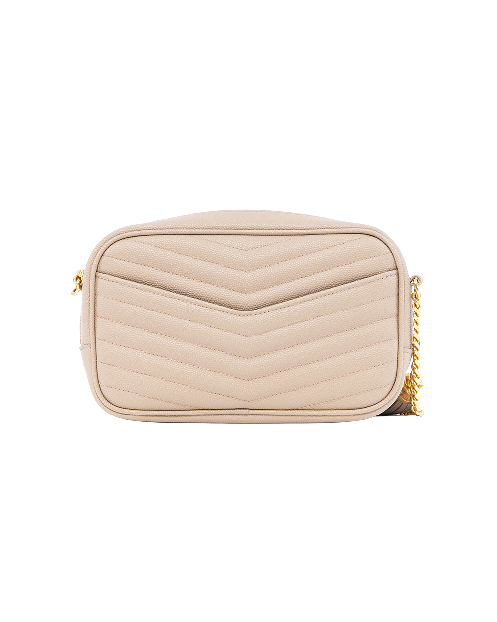 YSL LOU MINI BEIGE CHEVRON GHW GNC612579 1021 01637
