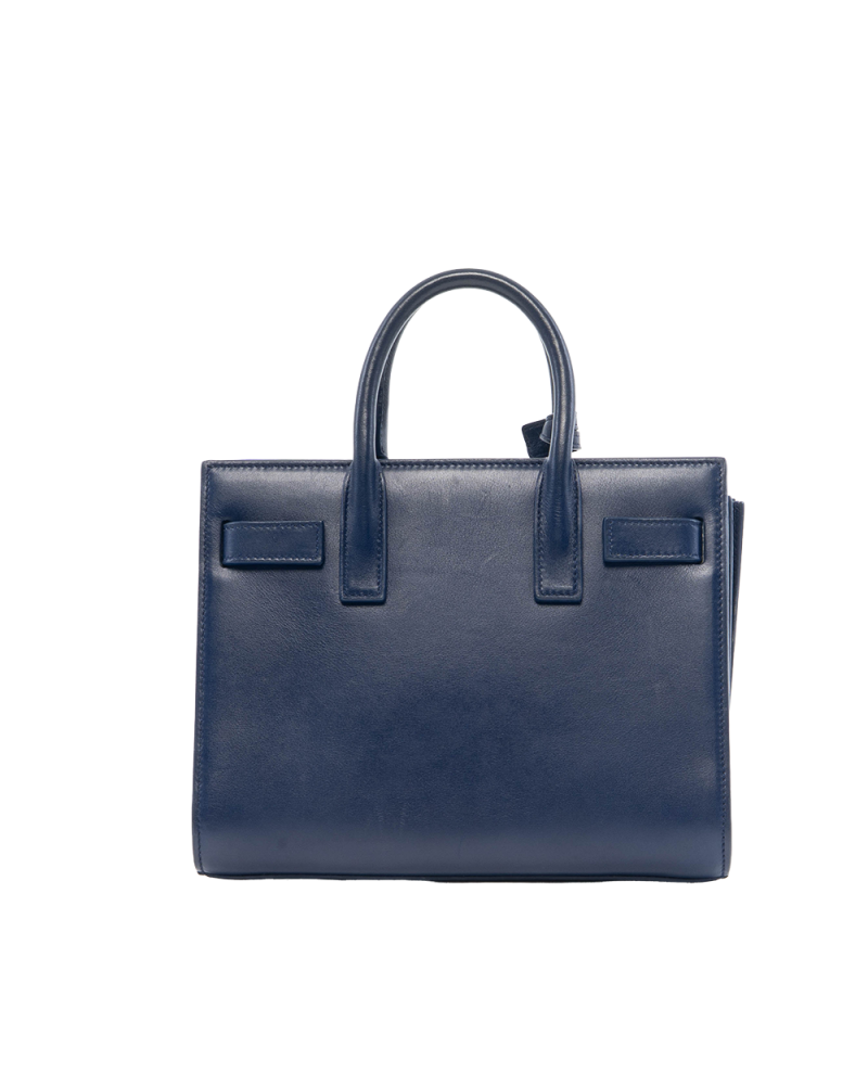 YSL SAC DE JOUR NANO BLUE NAVY CALF GHW ALR 340778 0714 0931