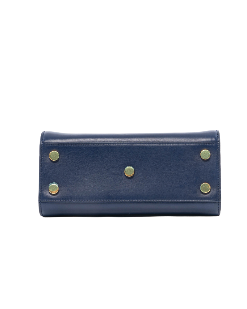 YSL SAC DE JOUR NANO BLUE NAVY CALF GHW ALR 340778 0714 0932