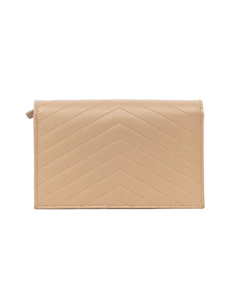 YSL WOC 7.5 BEIGE CHEVRON GHW INN393955 0222 7878