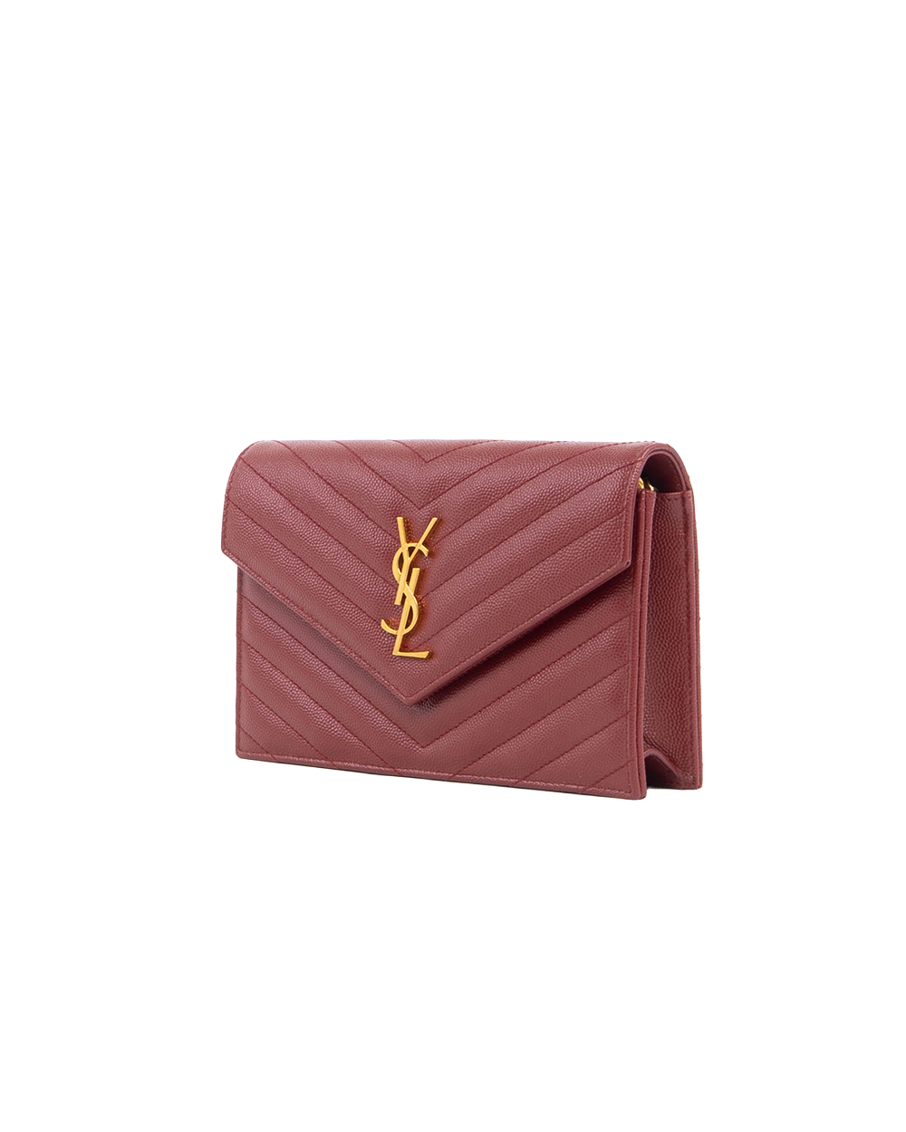 YSL WOC 7.5 RED BURGANDY CHEVRON GHW APT393953 0721 5337