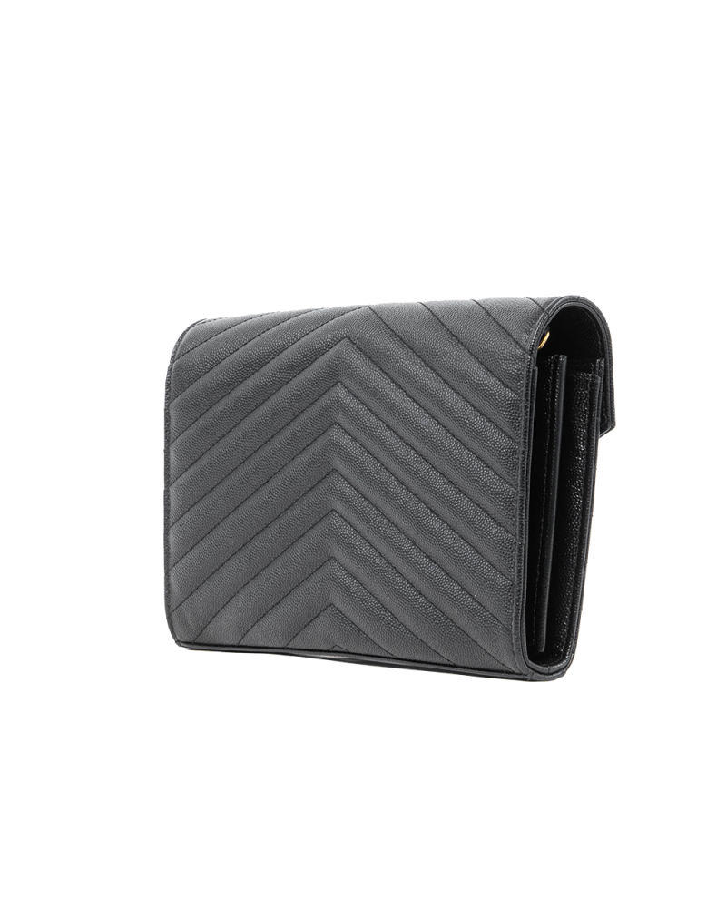 YSL WOC 9.5 BLACK CHEVRON GHW GLL372028 0720 01621