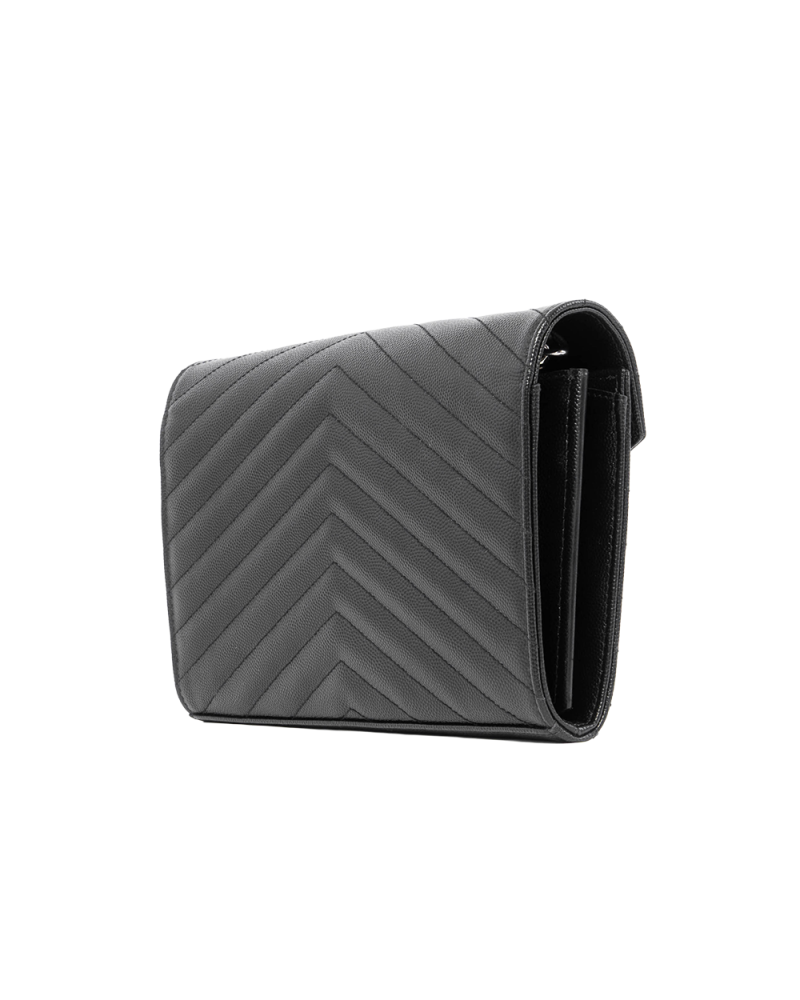 YSL WOC 9.5 BLACK CHEVRON SHW GUE377828 1119 6053