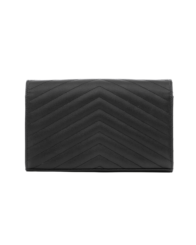 YSL WOC 9.5 BLACK CHEVRON SHW GUE377828 1119 6054