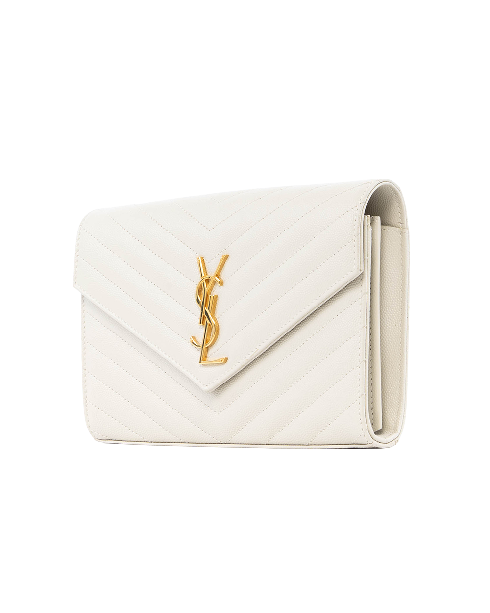 YSL WOC 9.5 WHITE CHEVRON GHW GUE377820 1021 5078