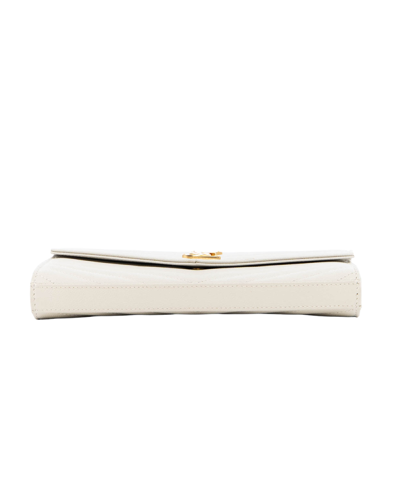 YSL WOC 9.5 WHITE CHEVRON GHW GUE377820 1021 5081