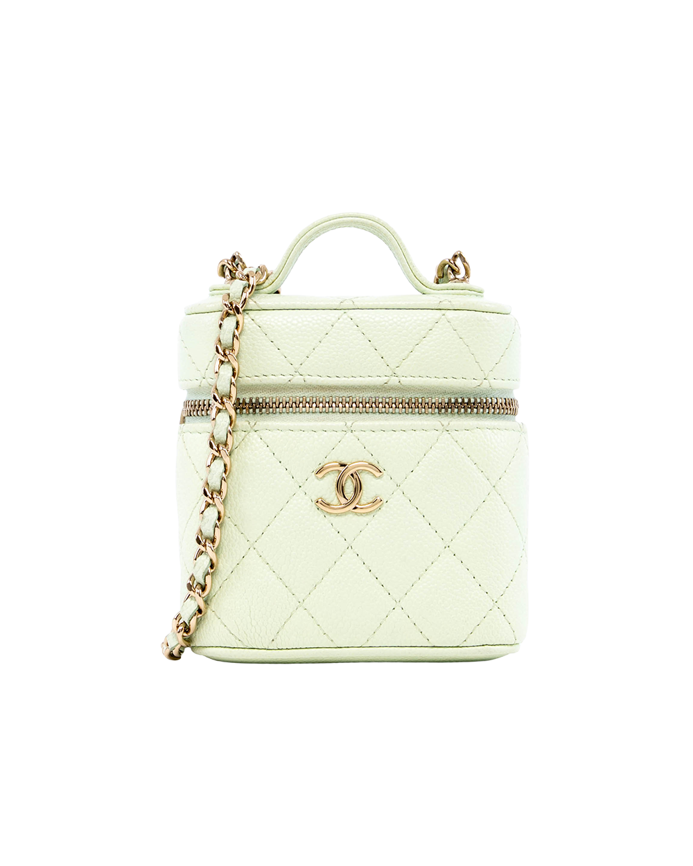 BA253990 CHANEL VANITY MINI GREEN CAVIAR GHW 31769426